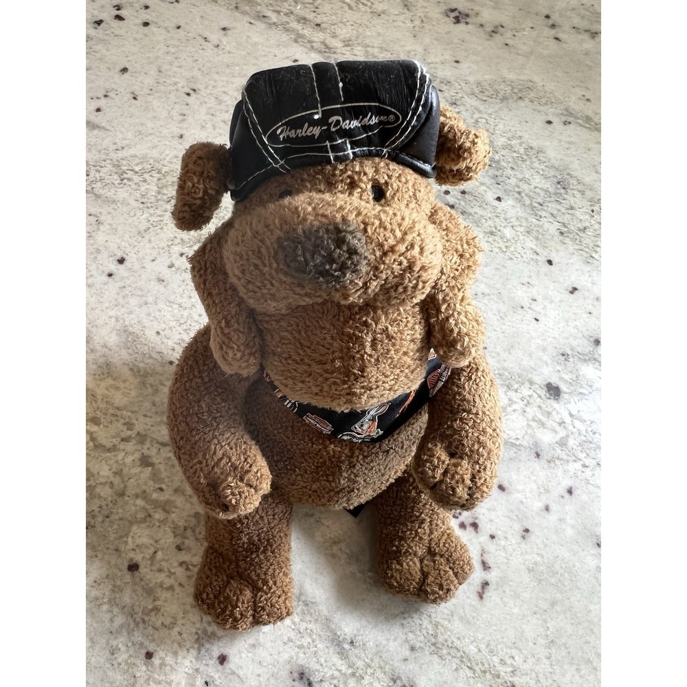 Harley Davidson Bulldog Plush Vintage 2003 Biker Motorcycle Bike